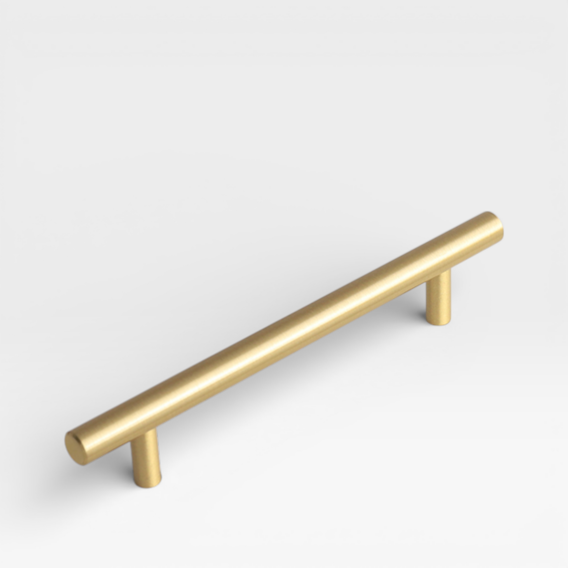 Brass Moo 128mm cabinet handle by Plook Design - artisan kitchen hardware