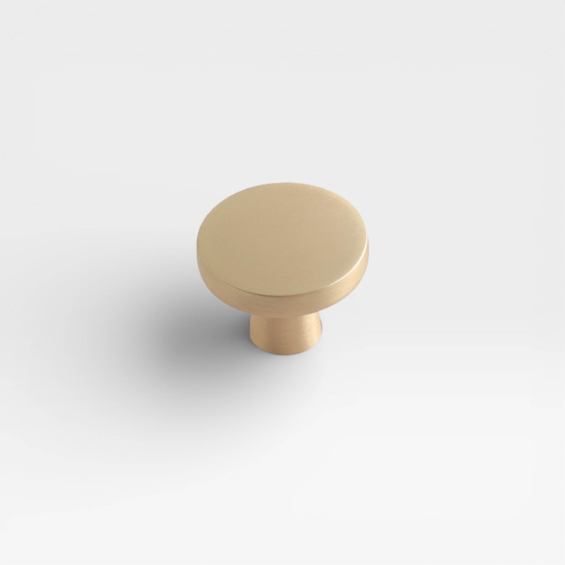 Brushed Brass Z&Z 30mm knob by Plook Design - sculptural drawer and cabinet knob