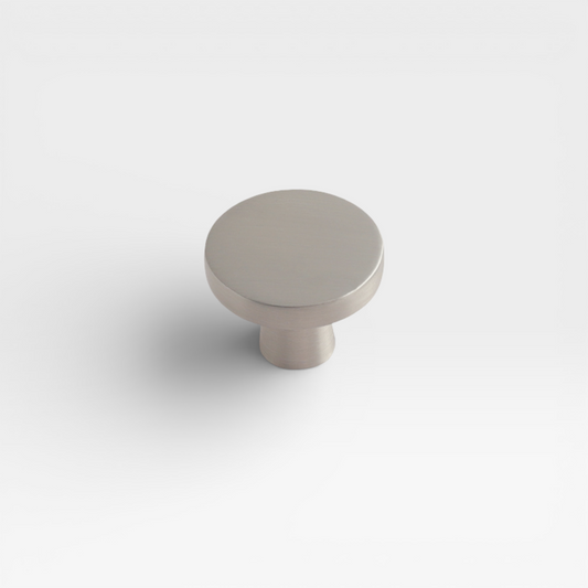 Brushed Nickel Z&Z 30mm knob by Plook Design - sculptural drawer and cabinet knob
