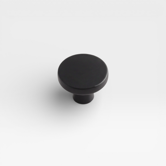 Matte Black Z&Z 30mm knob by Plook Design - sculptural drawer and cabinet knob