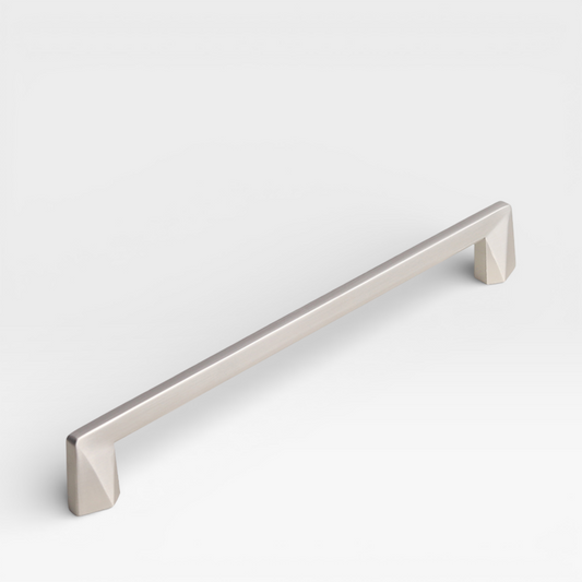 Brushed Nickel Luna 192mm cabinet handle by Plook Design - curved kitchen hardware