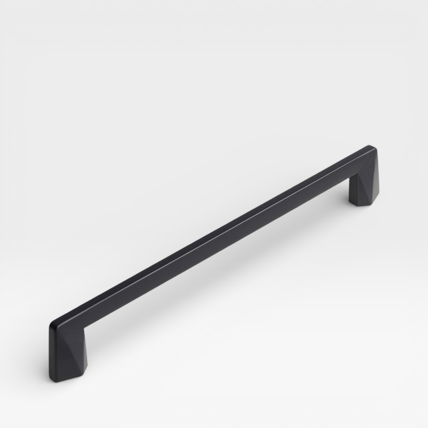 Matte Black Luna 192mm cabinet handle by Plook Design - curved kitchen hardware