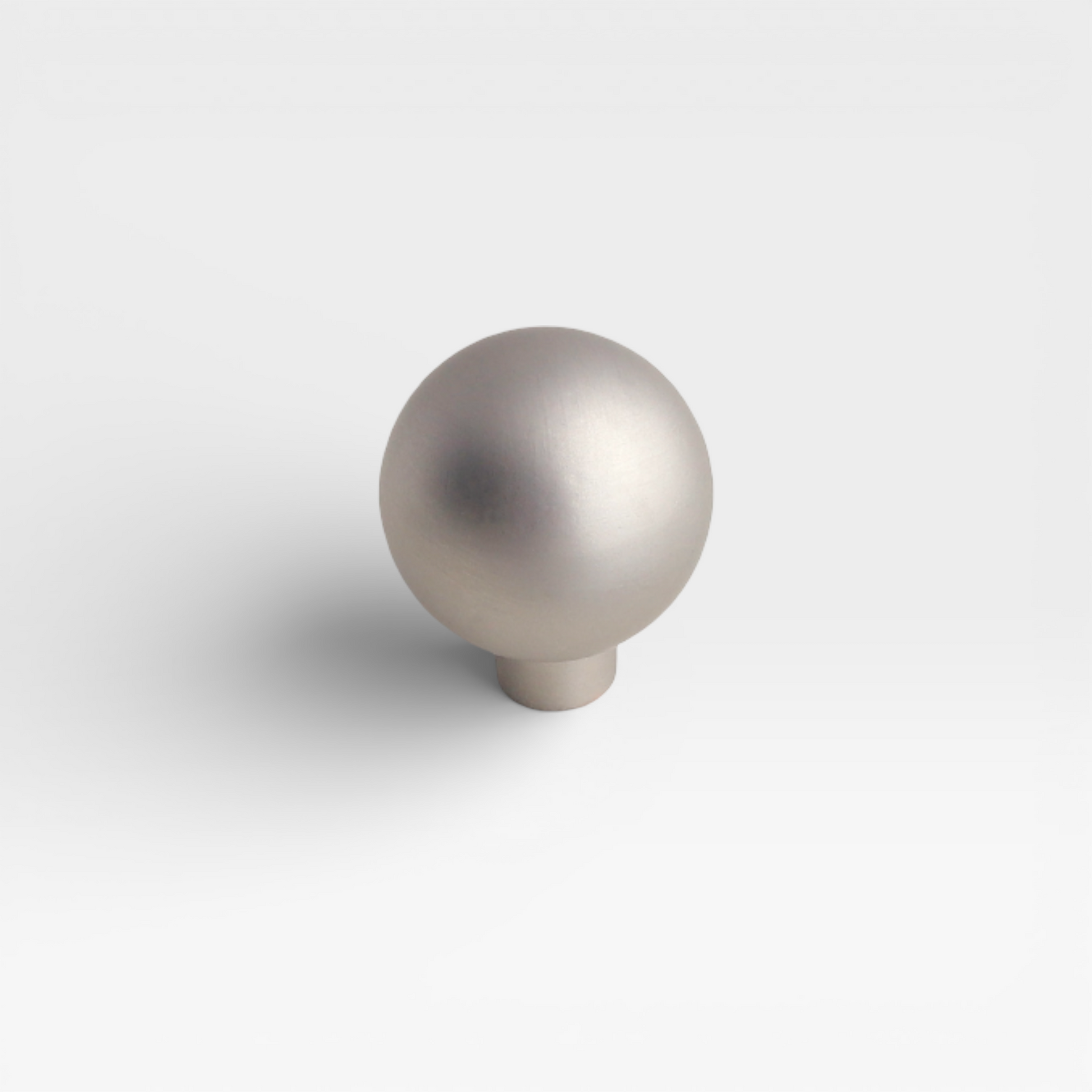 Brushed Nickel Orbit 25mm knob by Plook Design - minimal drawer and cabinet knob