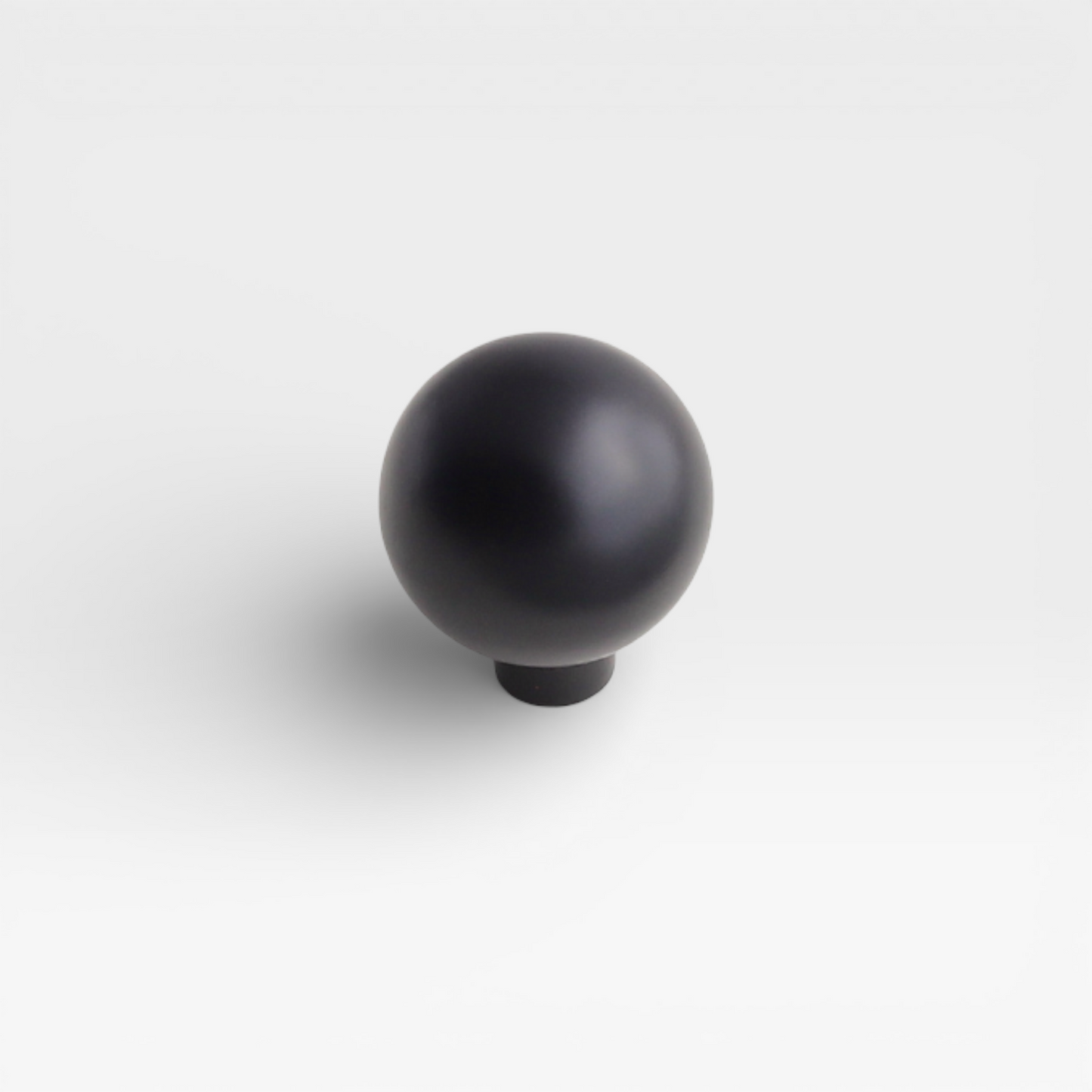 Matte Black Orbit 25mm knob by Plook Design - minimal drawer and cabinet knob