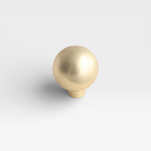 Brushed Gold Orbit 25mm knob by Plook Design - minimal drawer and cabinet knob