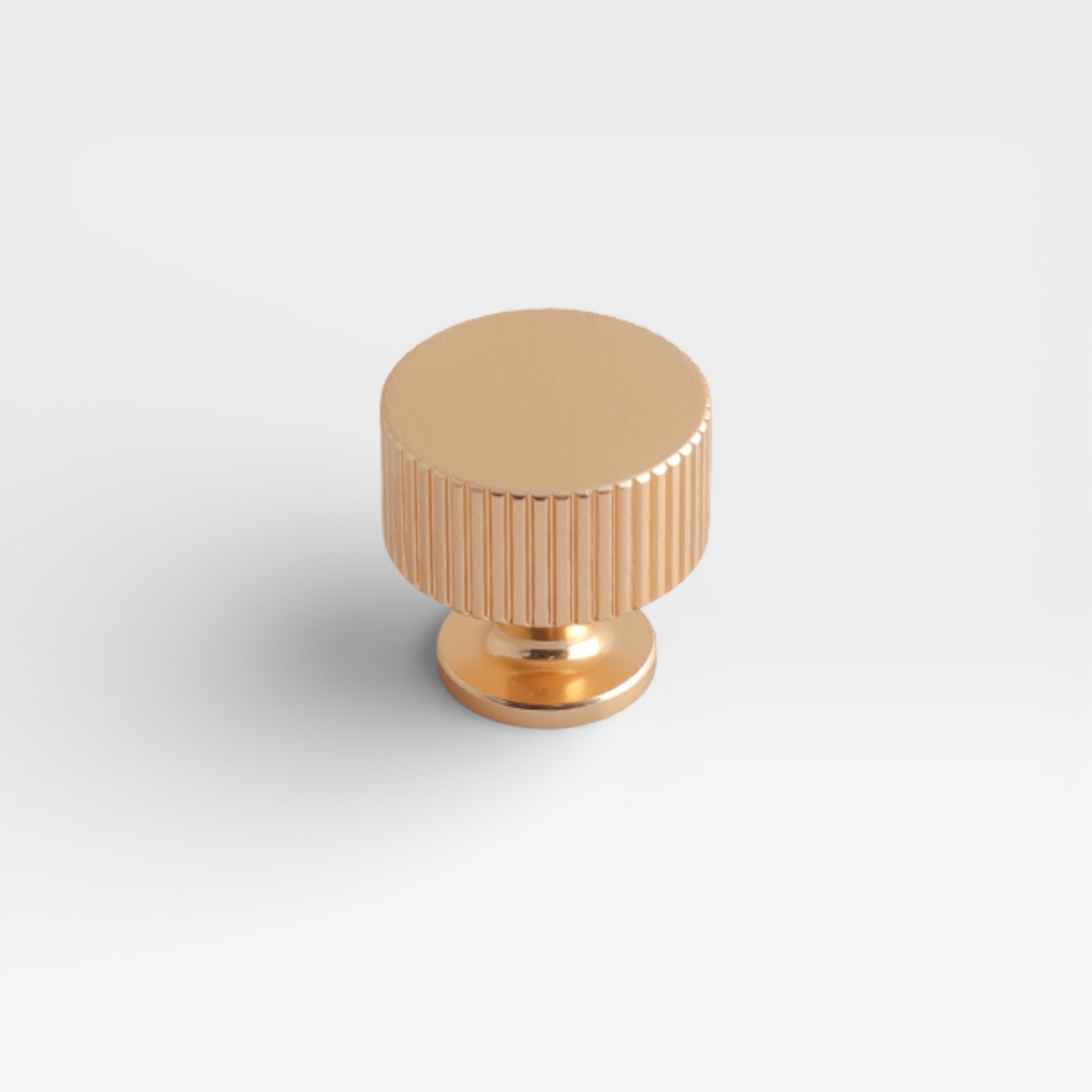 Gold Alfie 26mm knob by Plook Design - minimal drawer and cabinet knob