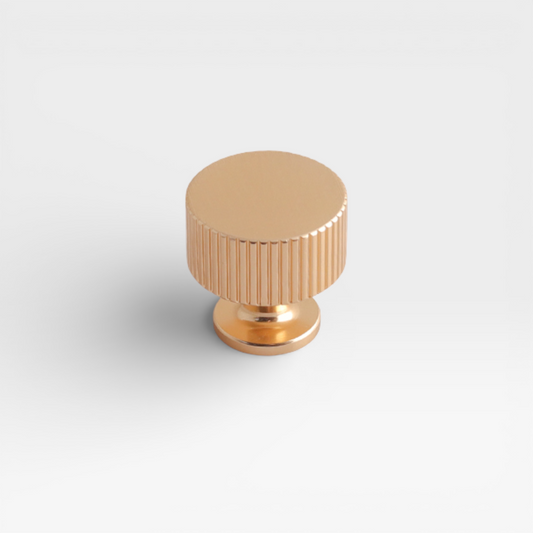 Gold Alfie 26mm knob by Plook Design - minimal drawer and cabinet knob