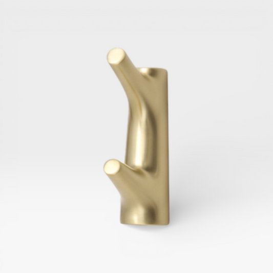 Brushed Brass Modern Hook - Mø Range