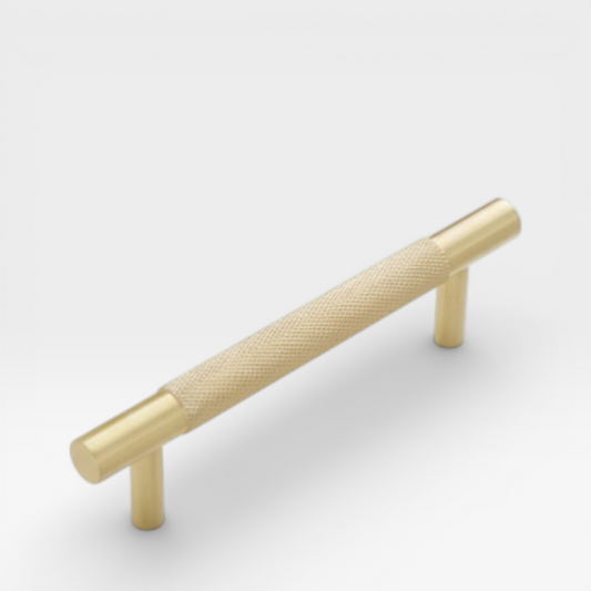 Brass Bears 128mm cabinet handle by Plook Design - industrial kitchen hardware