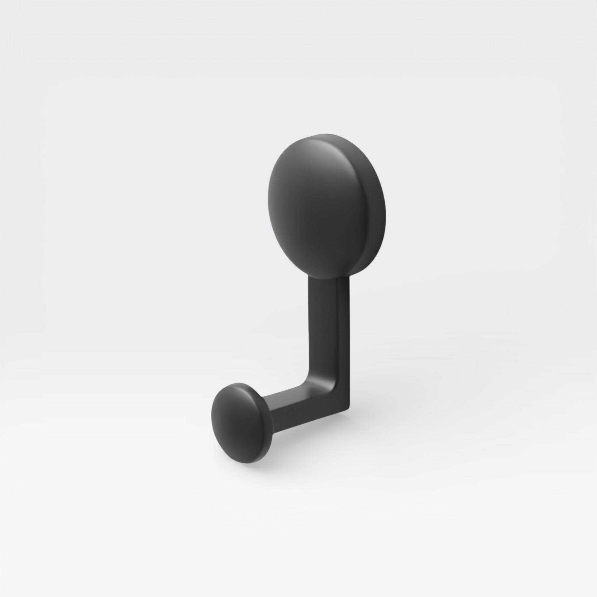 Matte Black Olo wall hook by Plook Design - statement hook for hallways